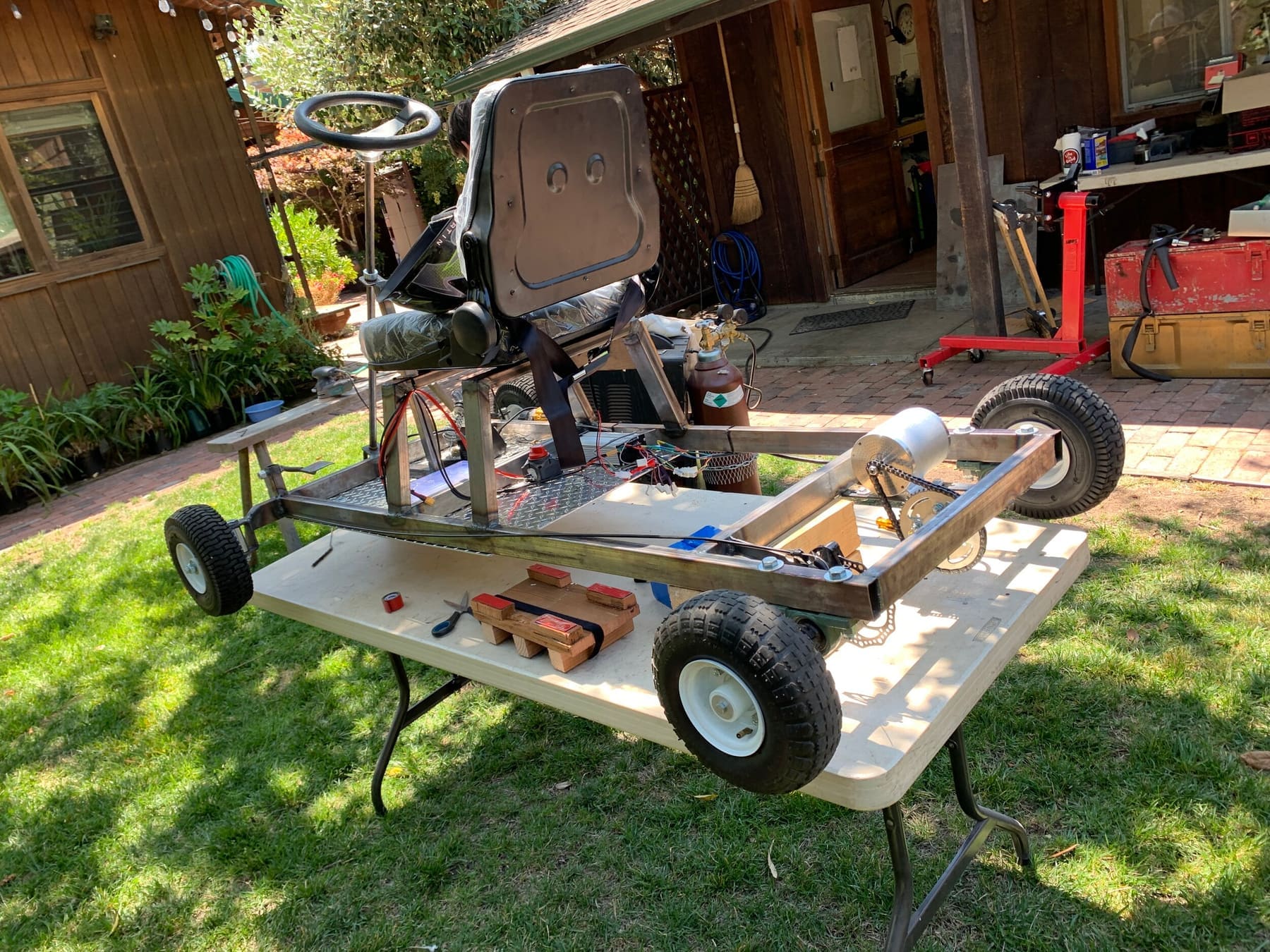 Kart drivetrain and steering