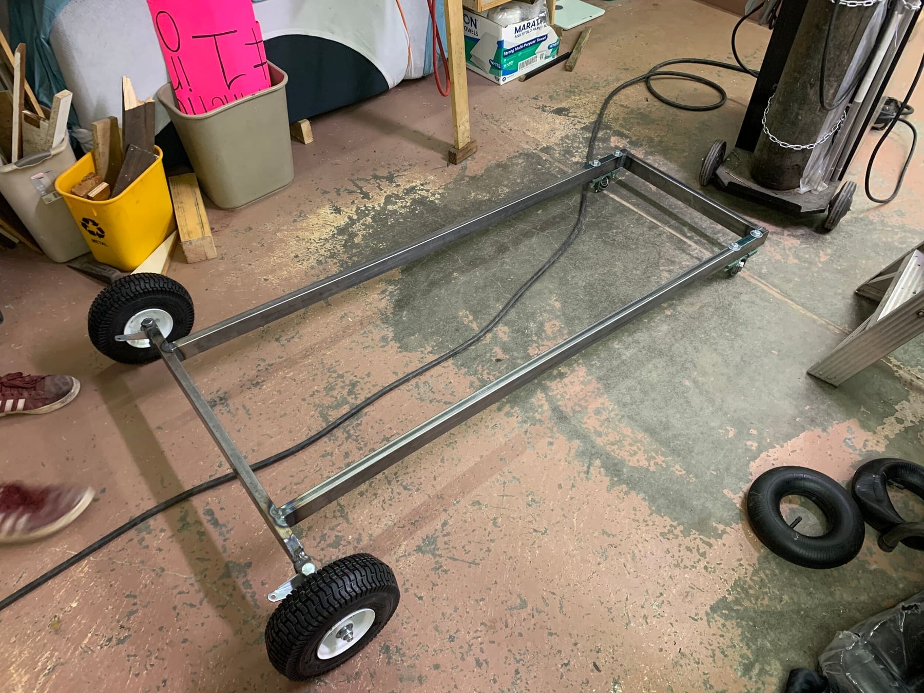 Kart frame build, additional view