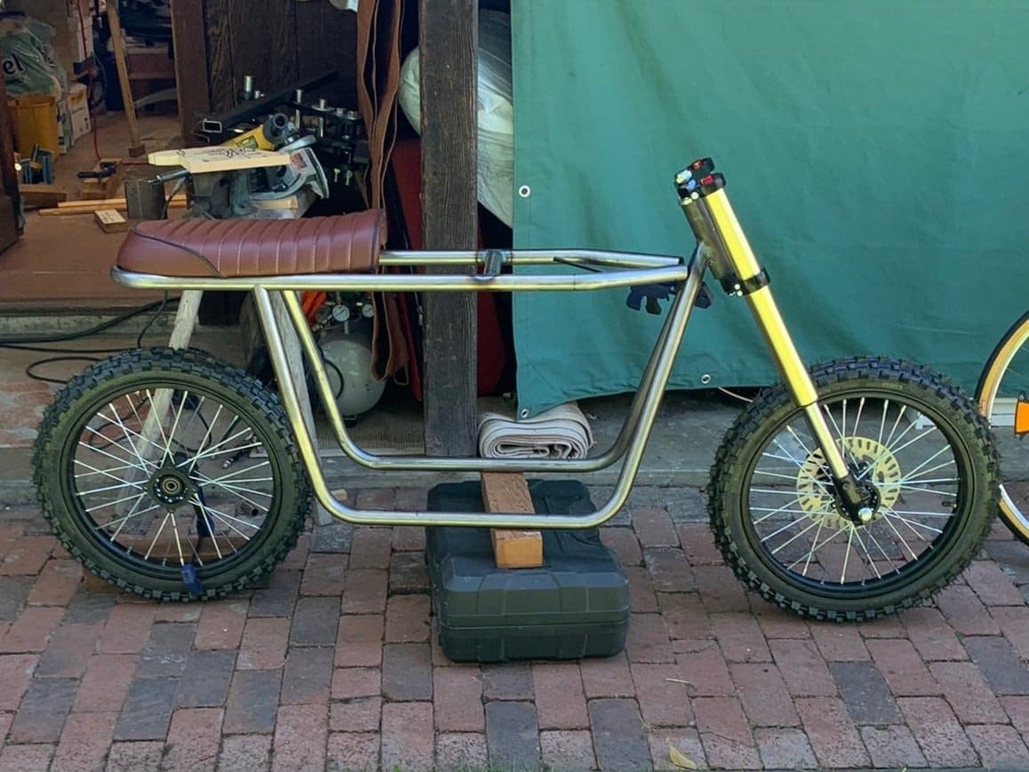 Electric moped frame and CAD model